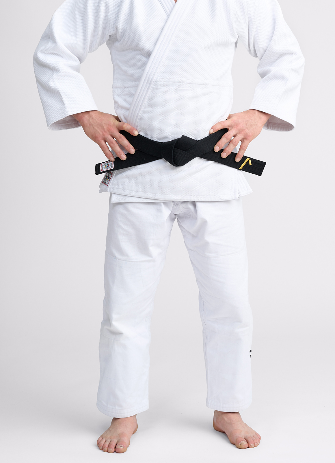Чорний ліцензійний пояс для дзюдо IPPONGEAR, серія IJF, довжина 340 см 6