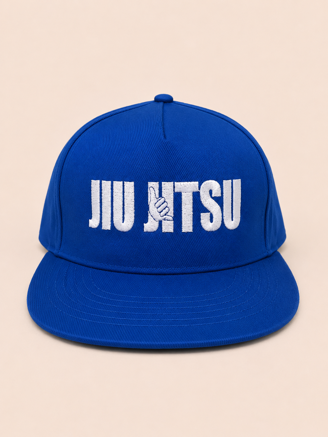 Синя бейсболка TM KINTAYO з вишивкою JIU JITSU/ДЖИУ ДЖИТСУ, з прямим козирком 1