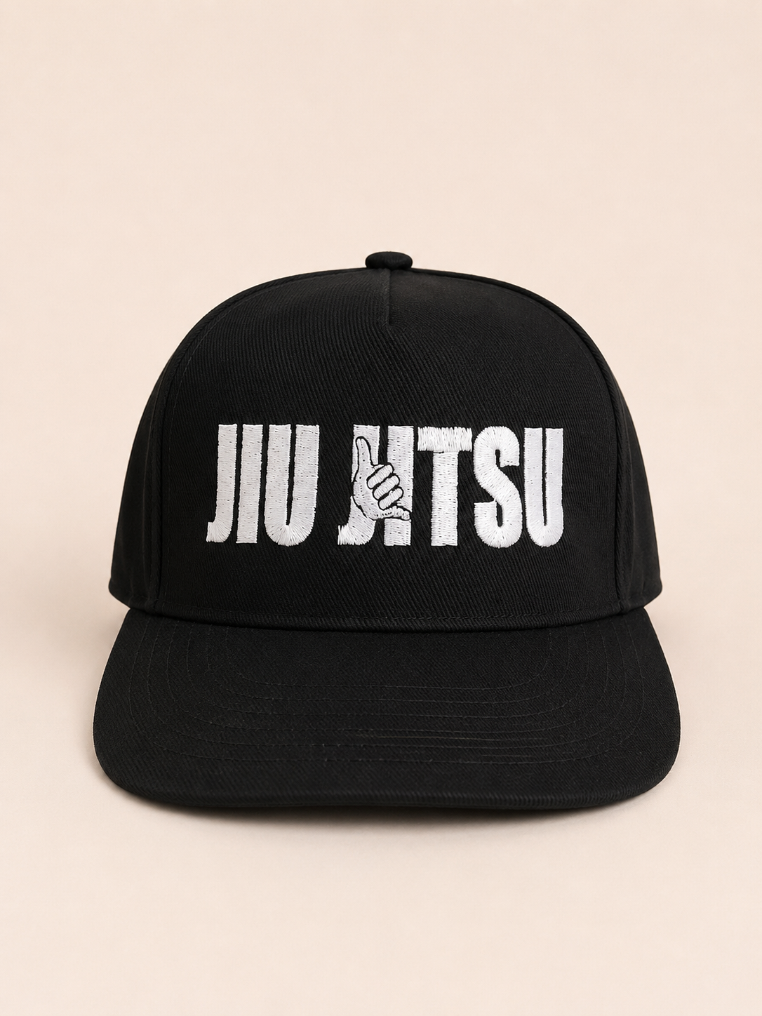 Чорна бейсболка TM KINTAYO з вишивкою JIU JITSU/ДЖИУ ДЖИТСУ, з прямим козирком 1