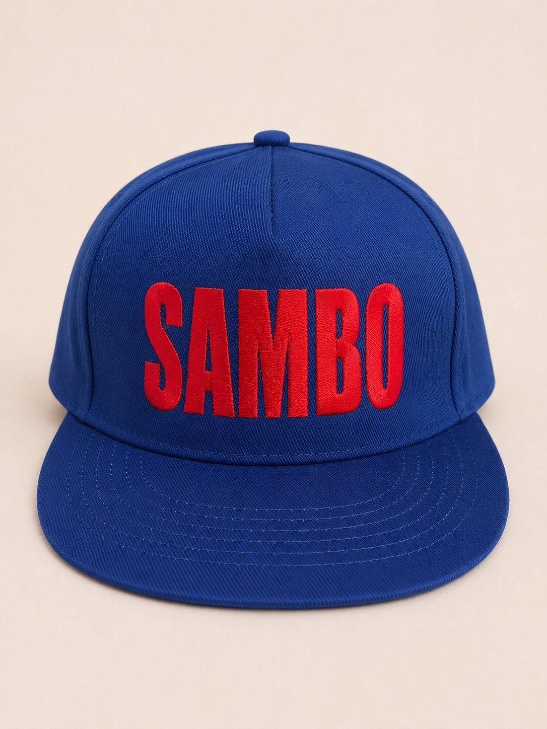 Синя бейсболка TM KINTAYO з вишивкою SAMBO/САМБО, з прямим козирком 1