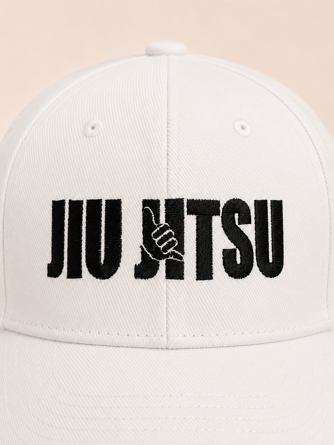 Біла кепка/бейсболка TM KINTAYO з вишивкою JIU JITSU/ДЖИУ ДЖИТСУ, унісекс 5