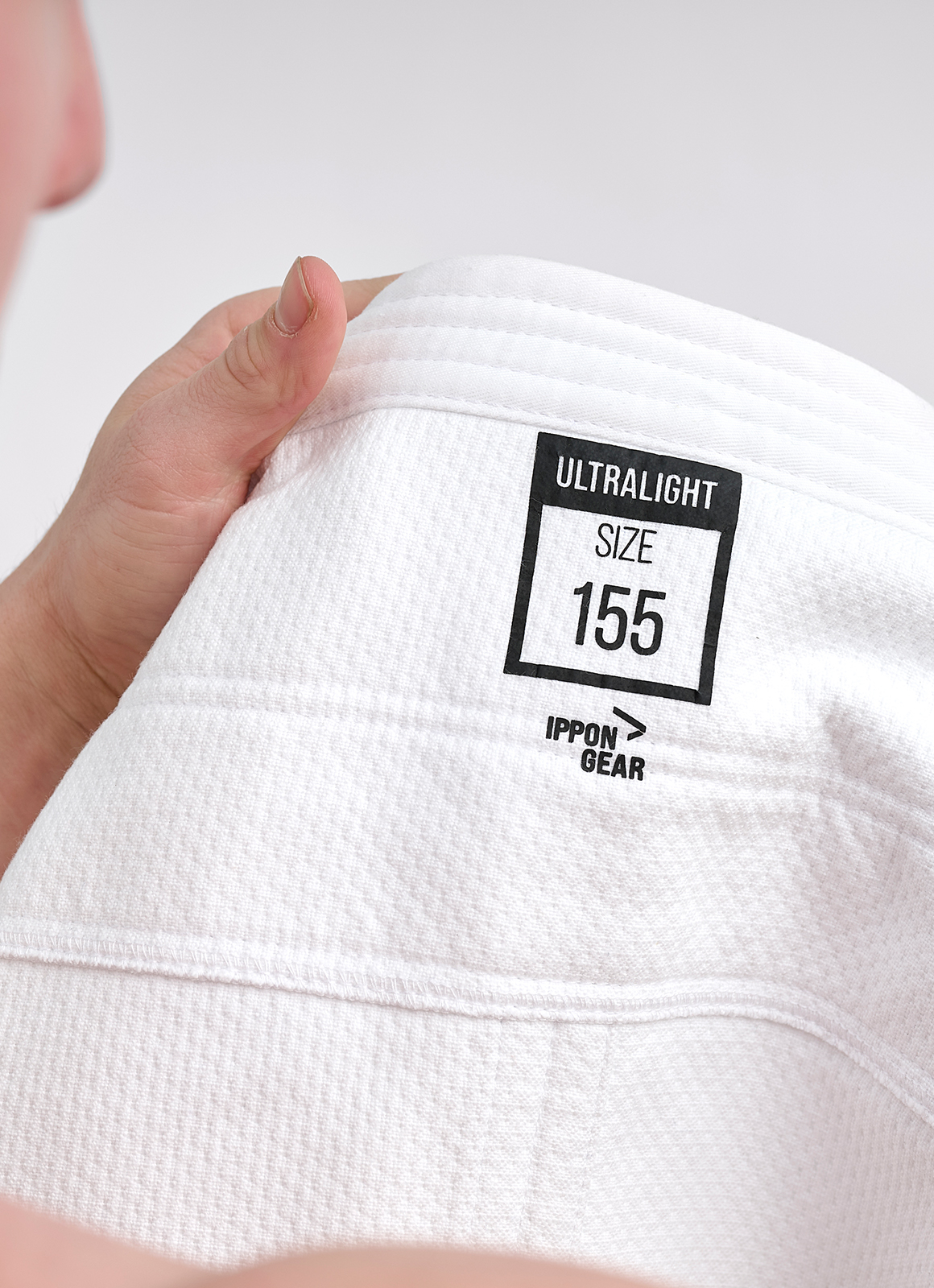 Кімоно для дзюдо тренувальне IPPONGEAR, серія ULTRALIGHT, біле, розмір 160, Slim Fit (приталений крій) 6