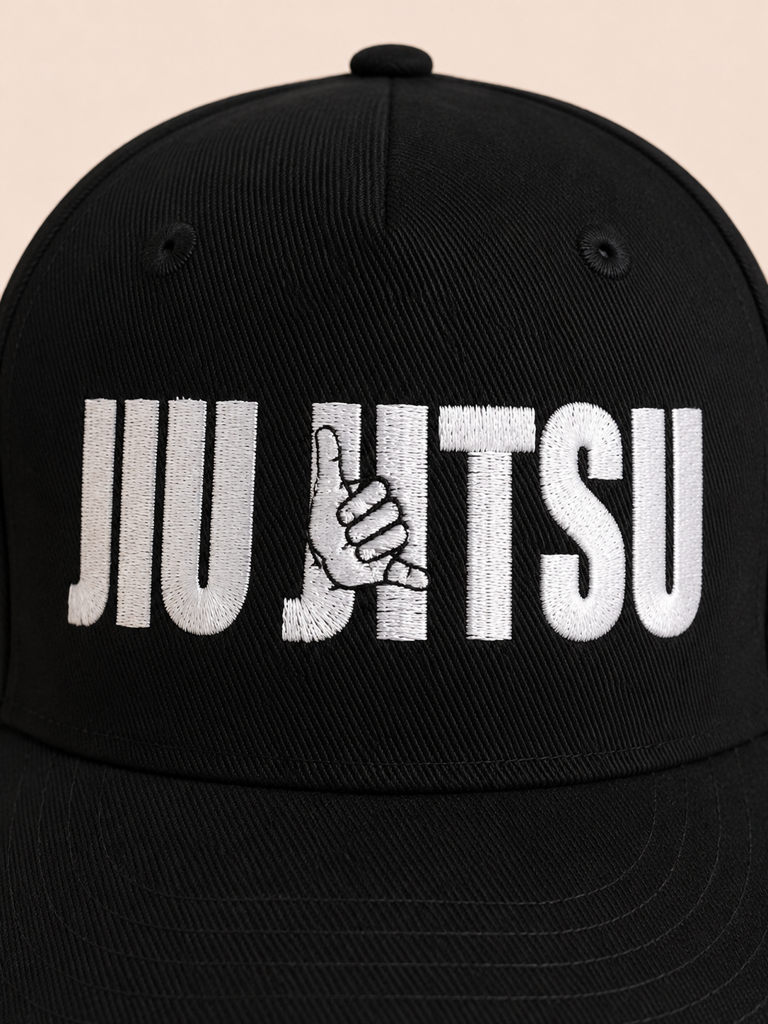 Чорна бейсболка TM KINTAYO з вишивкою JIU JITSU/ДЖИУ ДЖИТСУ, з прямим козирком 5