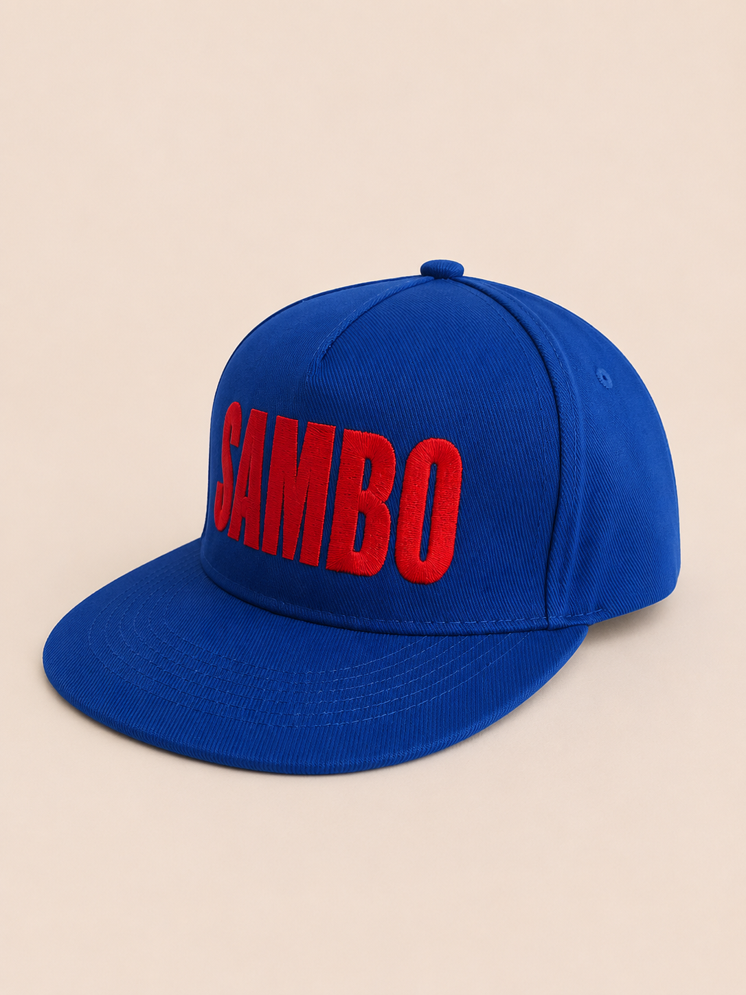 Синя бейсболка TM KINTAYO з вишивкою SAMBO/САМБО, з прямим козирком 2
