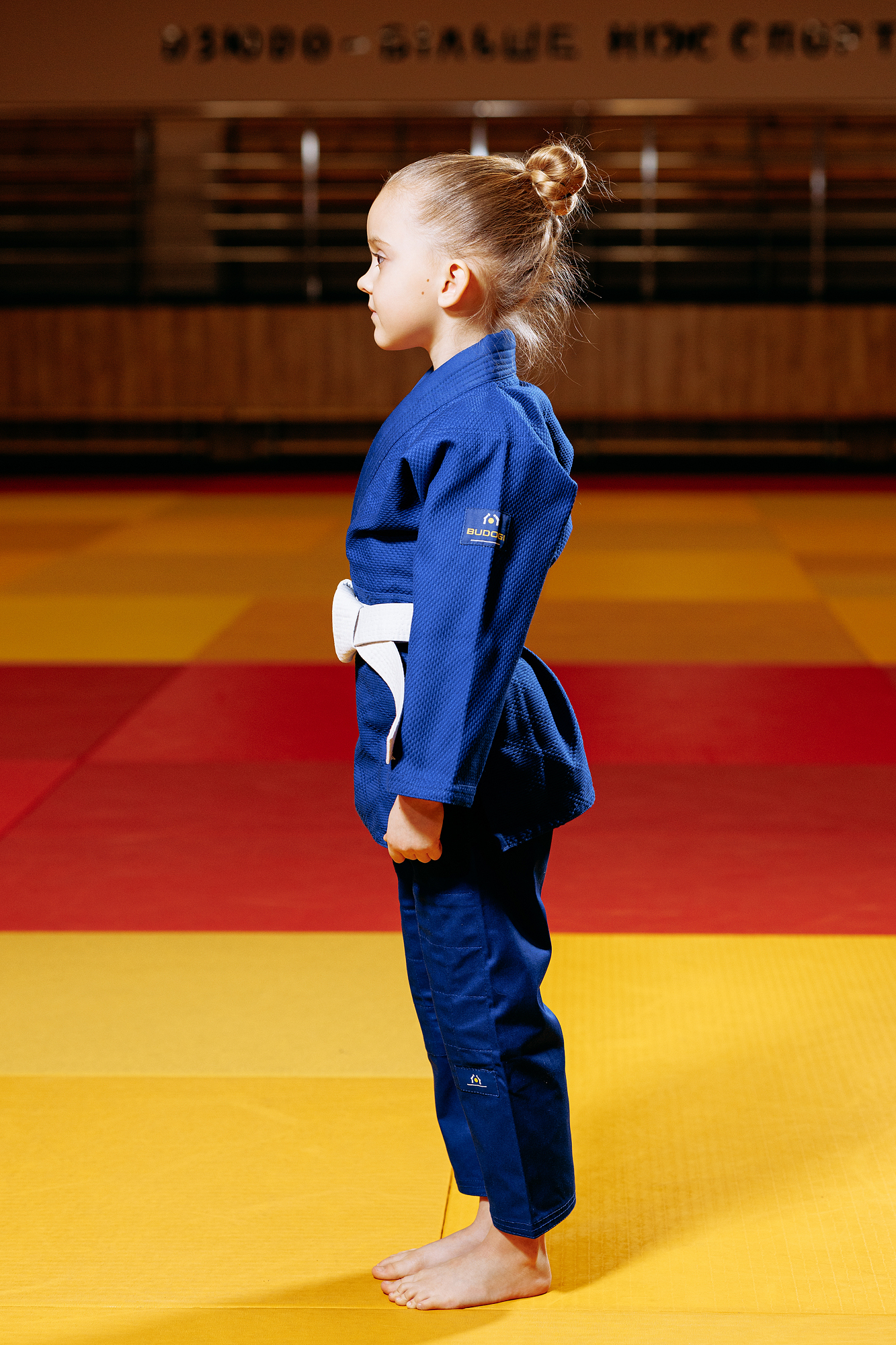 Синє дитяче кімоно для дівчаток, дзюдо, TM BUDOGI серія BEGINNER, зріст 120 см, щільність 350 гр/м.кв. 6