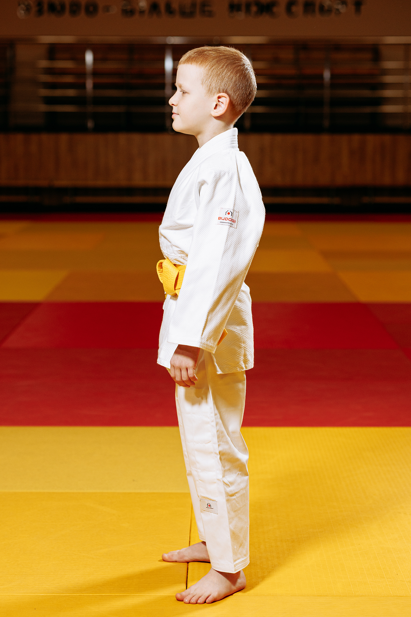 Біле дитяче кімоно для хлопчиків, дзюдо, TM BUDOGI серія BEGINNER, зріст 110 см, щільність 350 гр/м.кв. 5