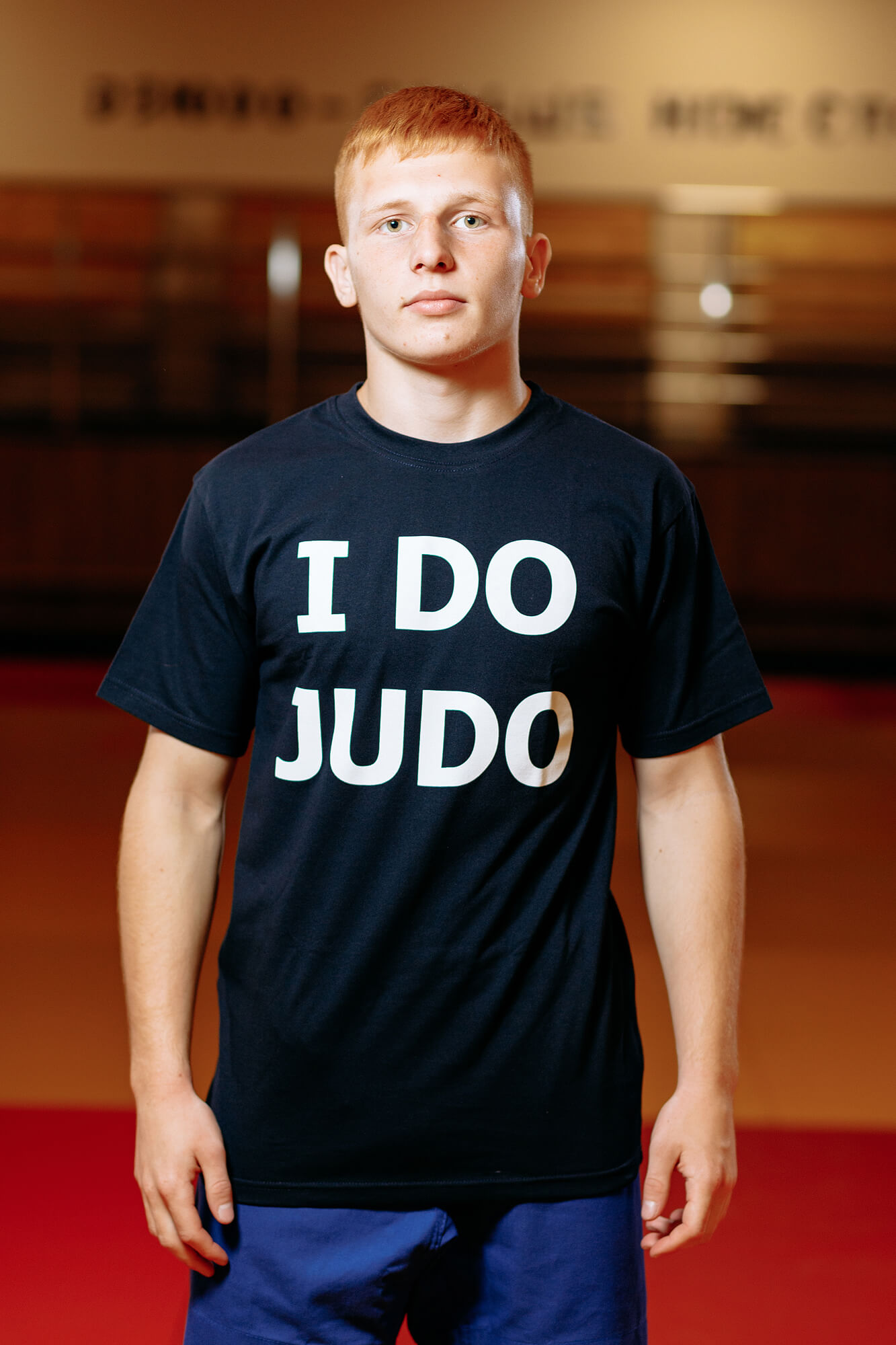 Футболка темно-синя з написом "I do judo" - Розмір: L 1