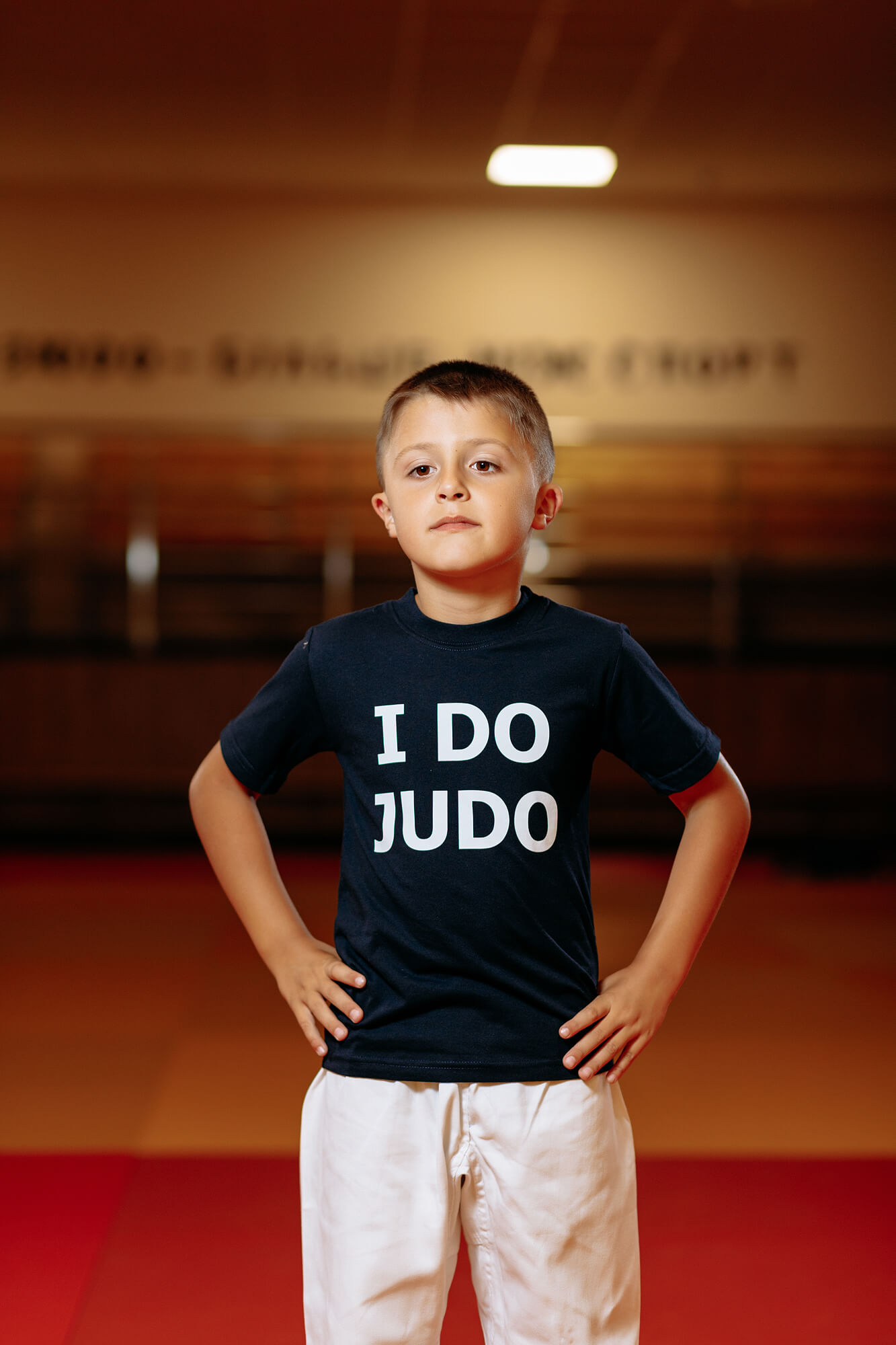 Дитяча футболка темно-синя з написом "I do judo" - Розмір: 36 1