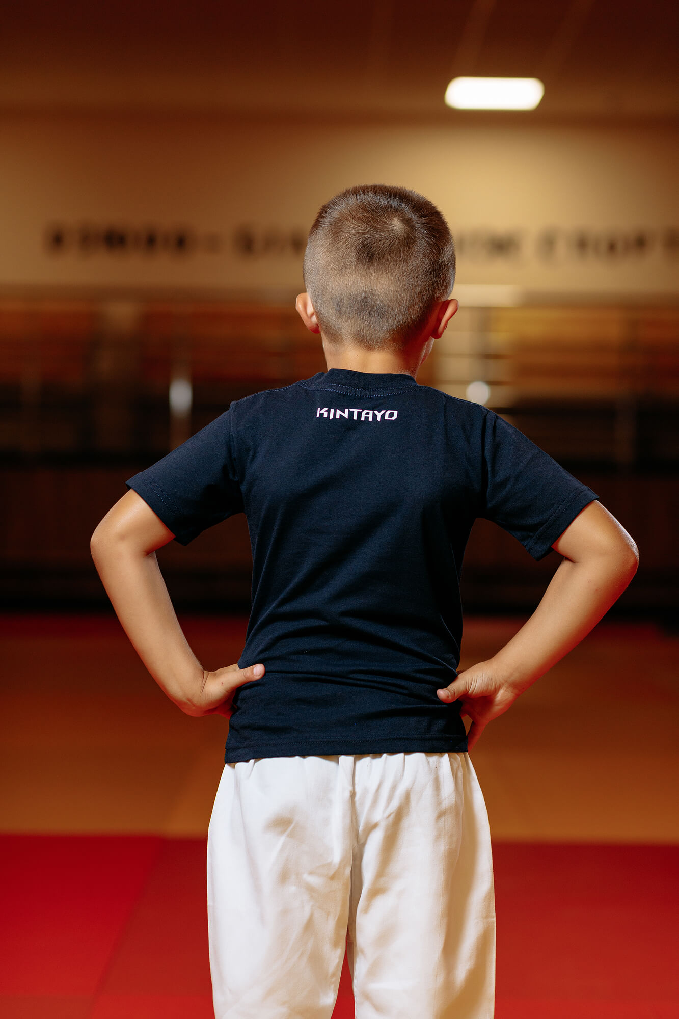 Дитяча футболка темно-синя з написом "I am Ukrainian judoka" - Розмір: 38 2